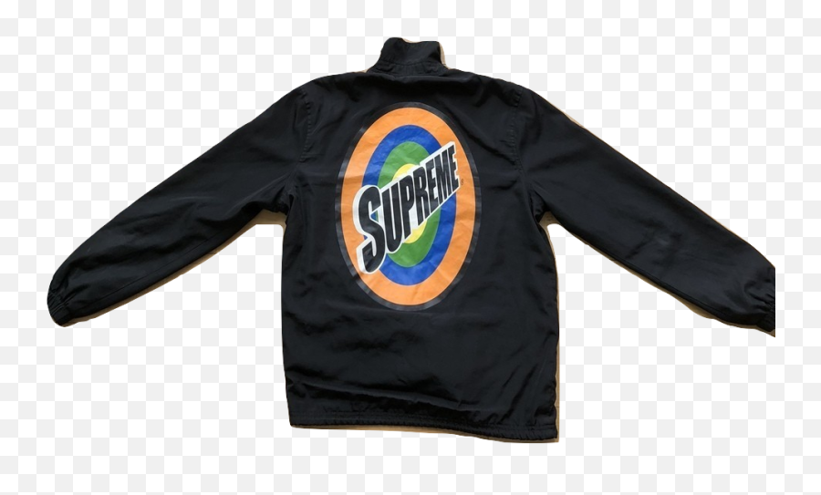Supreme Tide Logo Coach Jacket - Black Long Sleeve Png,Tide Logo Png