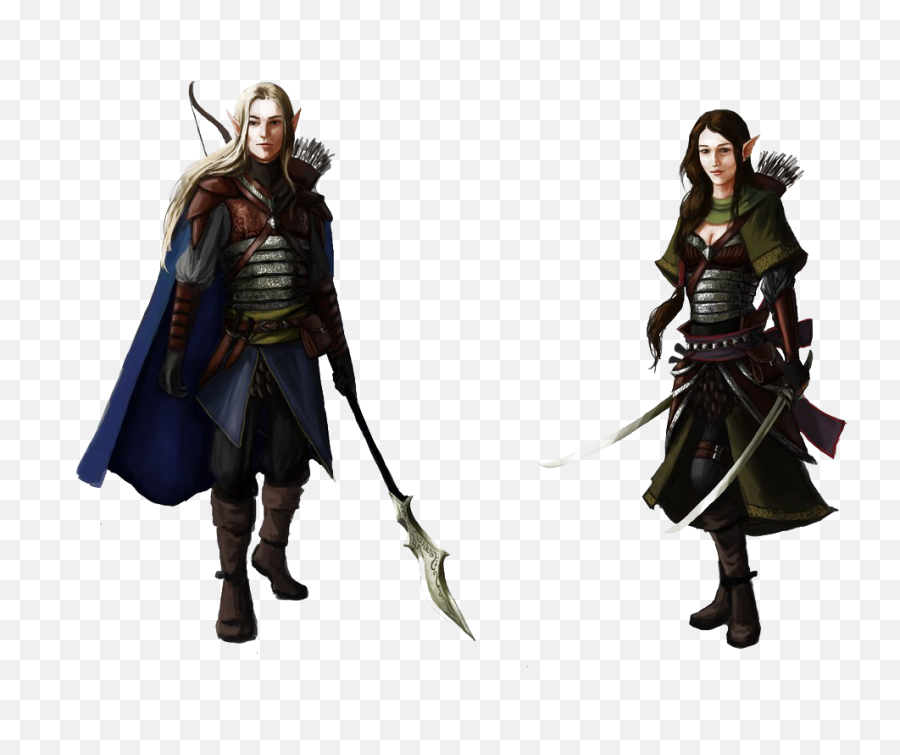 Download Hd Male Elf Png Clipart Background - Rpg Elf Woman Female Half Elf,Elf Transparent Background