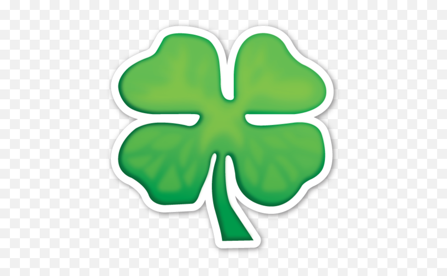 Four Leaf Clover - Plant Emoji Transparent Sticker Png,Leaf Emoji Png