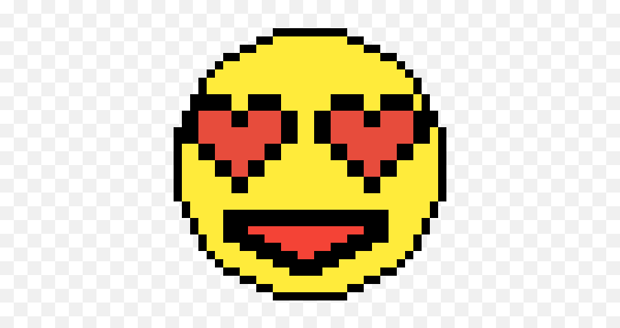 Download Heart Eye Emoji - Easy Pixel Art Minecraft Png,Eye Emoji Transparent