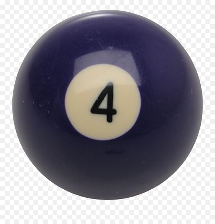 Purple Solid 4 Billiard Ball - Billiard Ball Png,Pool Ball Png