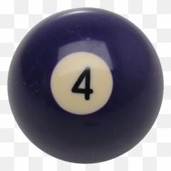 Purple Solid 4 Billiard Ball - Billiard Ball Png,Pool Ball Png