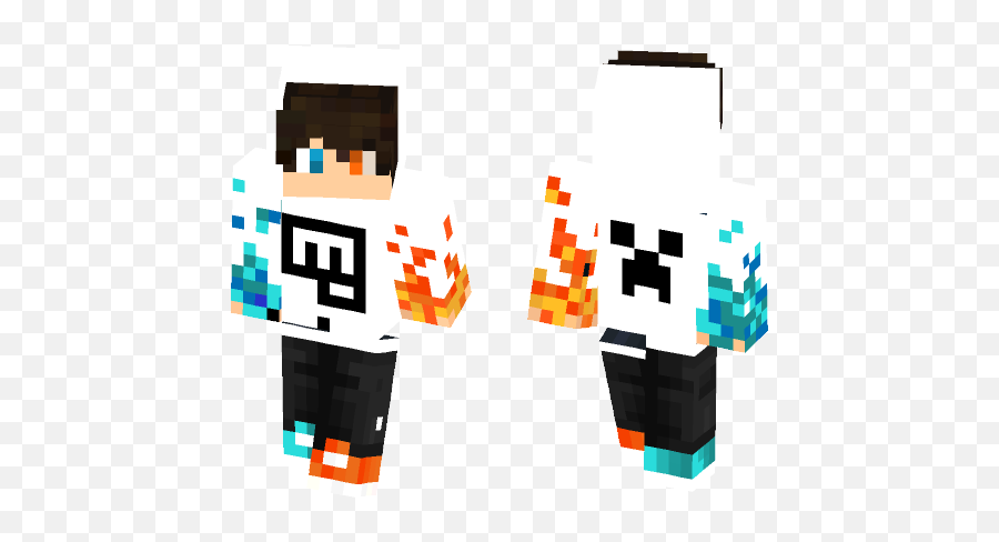 Download Brofist Kid Fire And Ice Minecraft Skin For Free - Minecraft Fire Fist Skin Png,Brofist Png