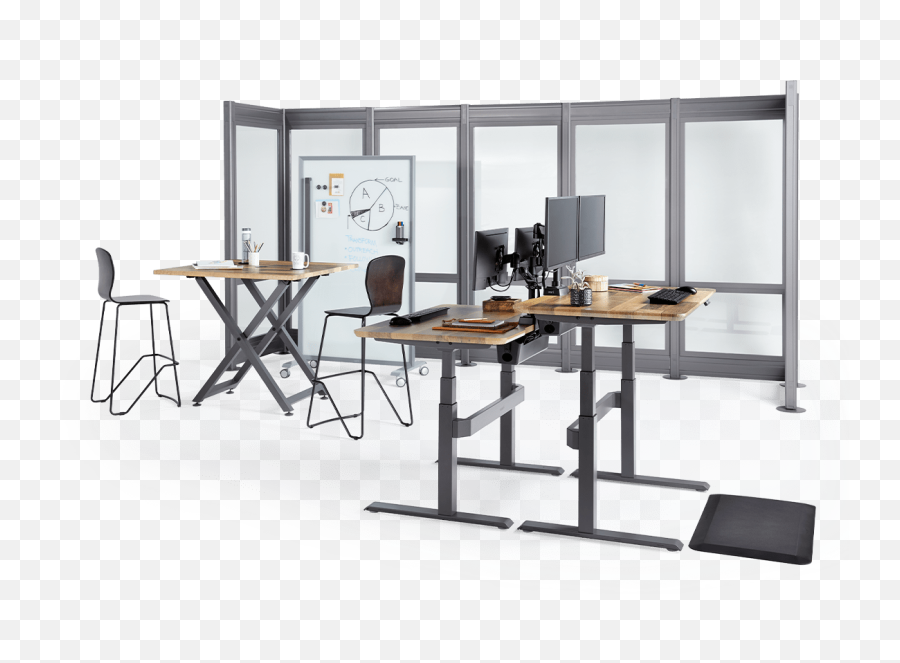 Standing Desks U0026 Flexible Workspace Office Furniture - Table Png,Person Sitting In Chair Back View Png
