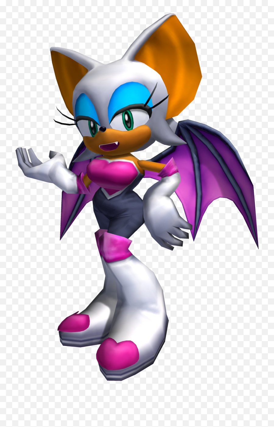 Rouge The Bat Sonic Hedgehog Series - Rouge The Bat Sa2 Model Png,Sonic Adventure 2 Logo