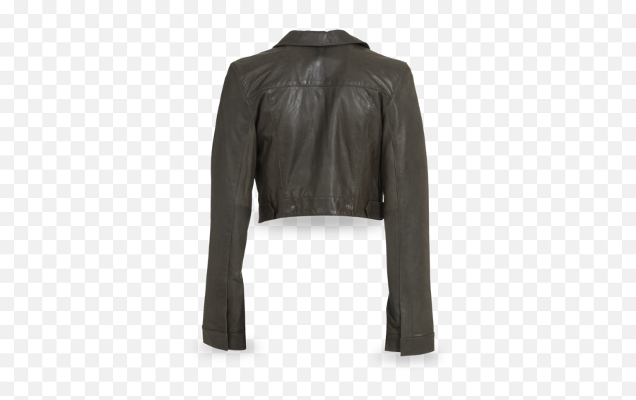 J Brand Cropped Olive Leather Jacket - Solid Png,Icon Leather Motorcycle Jackets