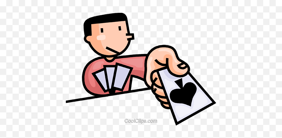 Man Playing Cards Royalty Free Vector - Jogando Cartas Png,Carta Png