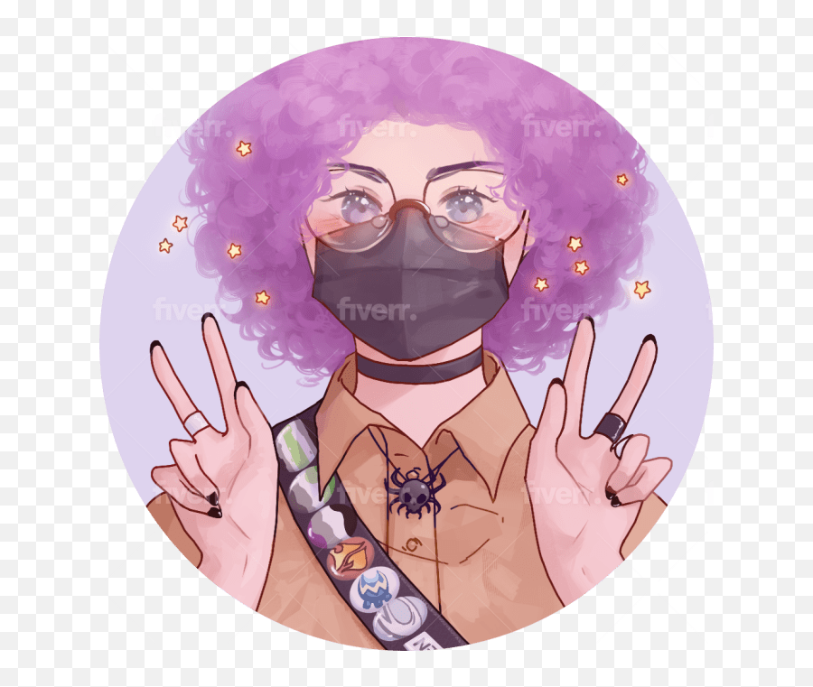 Draw Your Anime Profile Picture By Illyvv Fiverr - V Sign Png,Tumblr Boy Icon