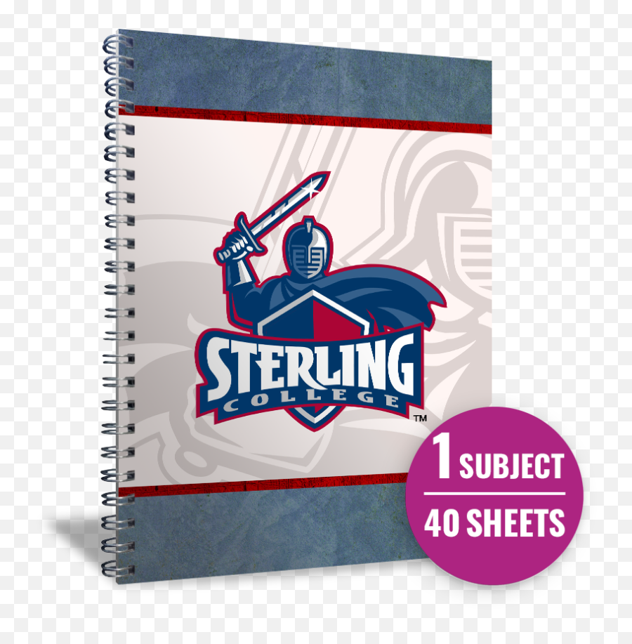 Imprinted Perforated Notebooks Schoolstoresupplycom - Sterling College Logo Png,Pennant Icon