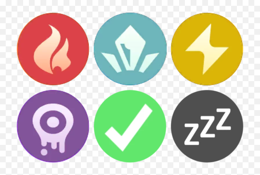Pokemon Masters Type And Status Icons Pixelmon Reforged - Pokemon Status Effects Png,Poke Icon