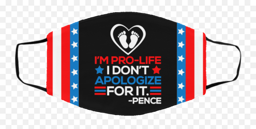 Im Pro - Life I Dont Apologize For It Mike Pence 2020 Washable Reusable Custom Printed Cloth Face Mask Cover Jujube Red Woolen Vest With Diagonal Slit Png,Trump Pence Icon