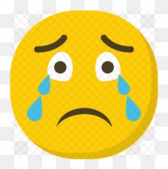 Crying Emoji Icon Of Flat Style - png
