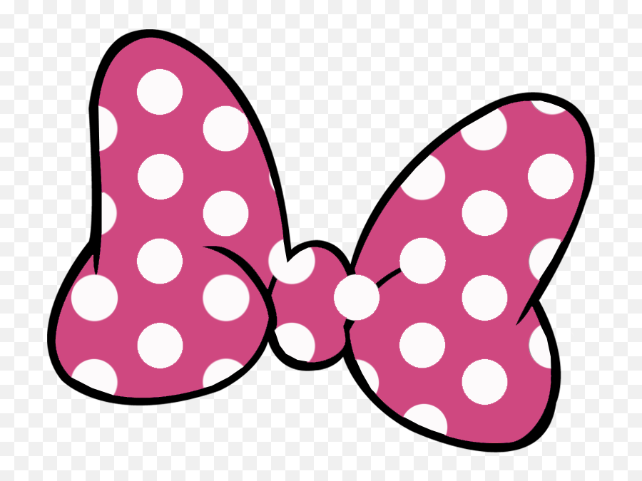 Mickey Head Outline Png - Pink Minnie Mouse Bow,Minnie Mouse Bow Png