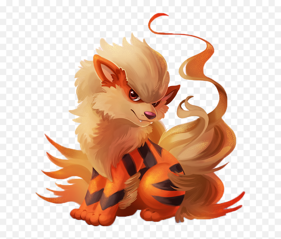 Download Hd Growlithe Drawing Arcanine - Arcanine Png,Growlithe Png