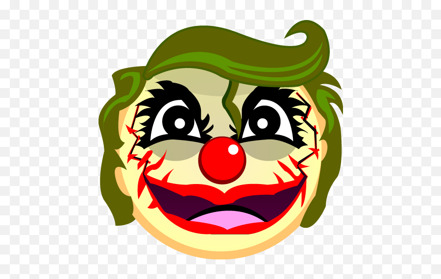 Creepy Joker Emoji By Emoteez - Creepy Emoji Png 499x489 Joker Emoji Png,Joker Smile Png