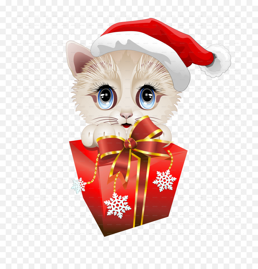 Download Kitten Clipart Christmas Santa Png Kittens