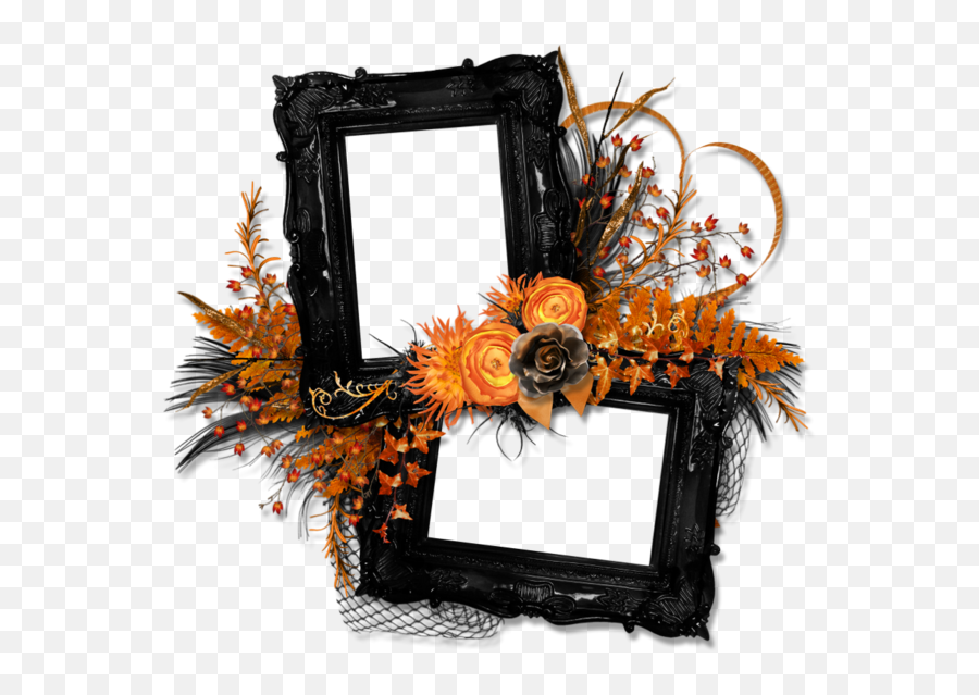 Cadre Gothique Cluster Png Halloween - Gothic Frame Png Black Picture Frame,Gothic Frame Png