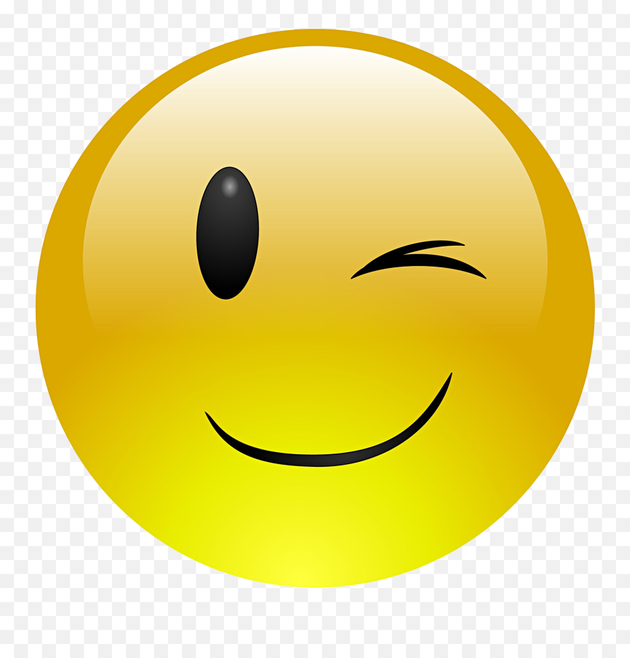 Wink Smiley Emoji Emoticon Clip Art - Winking Smiley Face Emoji Png,Wink Png