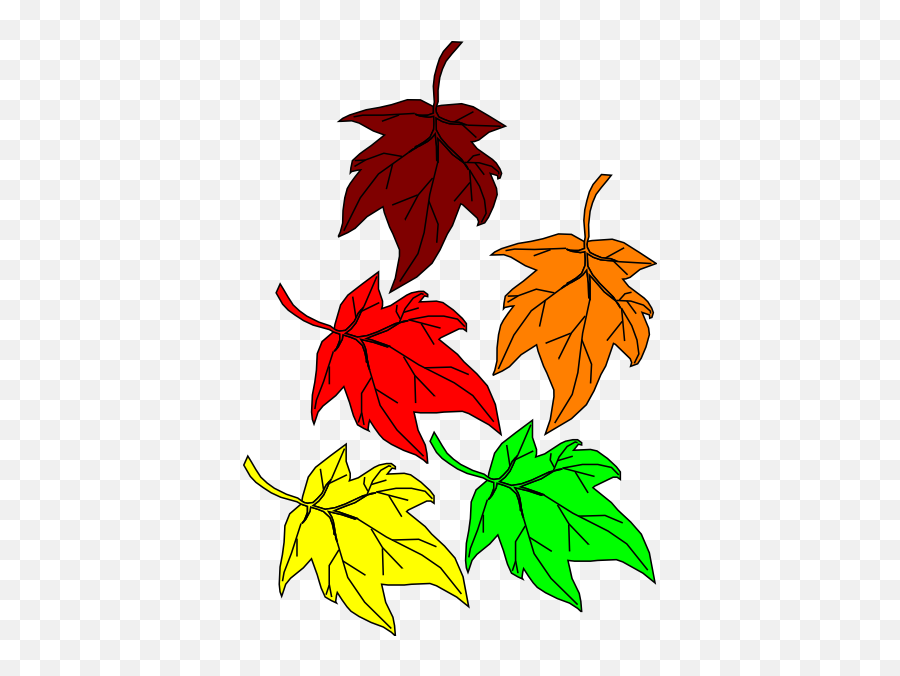 Falling Leaves Clip Art - Printable Colorful Fall Leaves Png,Fall Leaves Clipart Png