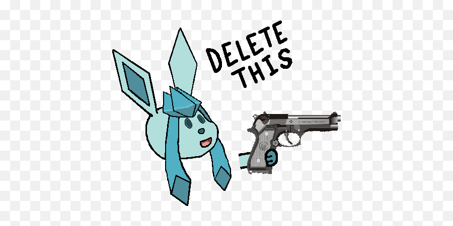 I Made A Glaceon Hold Gun Enjoy Pokemon - Glaceon Gun Png,Glaceon Png