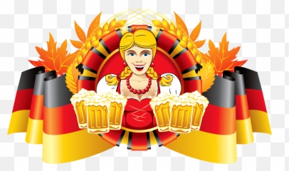 Oktoberfest Decor German Flag And Girl W 1692483 - Png Oktoberfest Germany Png,Germany Flag Png