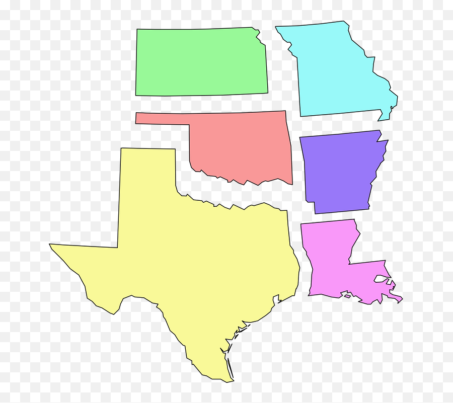 Usa States South Central - Free Vector Graphic On Pixabay Funny Map Of Texas Png,Texas Map Png