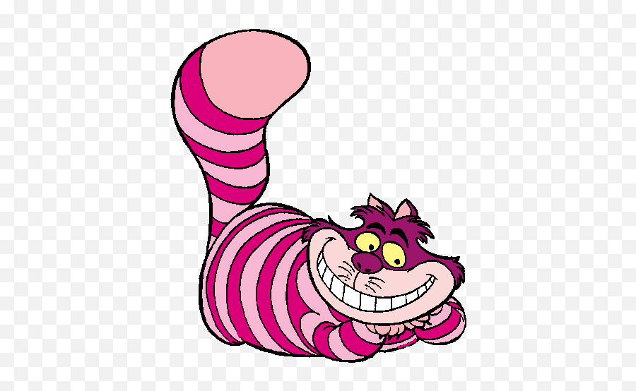 Alice In Wonderland Cheshire Cat Clipart - Cartoon Cheshire Cat Alice In Wonderland Characters Png,Alice In Wonderland Transparent