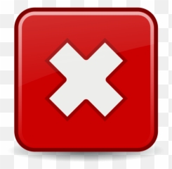 Red Cross No Ok Vector Icon Free Svg - Delete Button Icon Png Transparent