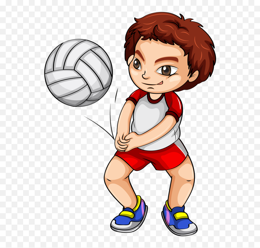 Diving Clipart Volleyball Player - Playing Sports Kids Clipart Png,Volleyball Player Png