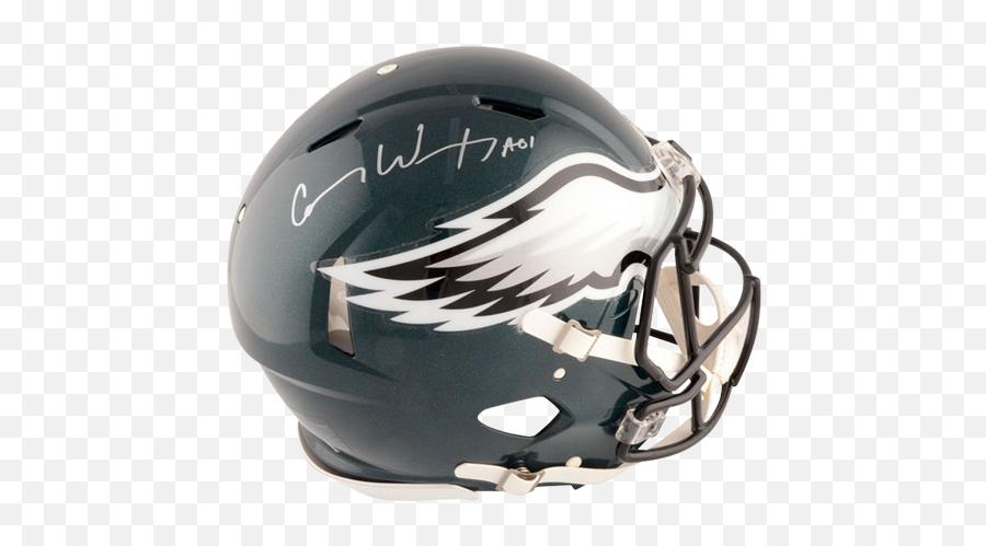 Carson Wentz Autographed Philadelphia Eagles Deluxe Full - Size Replica Helmet Fanatics Football Helmet Png,Philadelphia Eagles Helmet Png