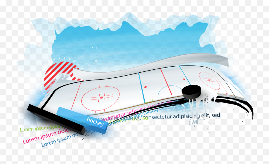 Poster Ice Hockey Silhouette Illustration - Vector Banners Ice Hockey Png,Race Track Png