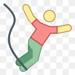 The Bungee Jumping Icon Is A With Person Falling - Emoji png