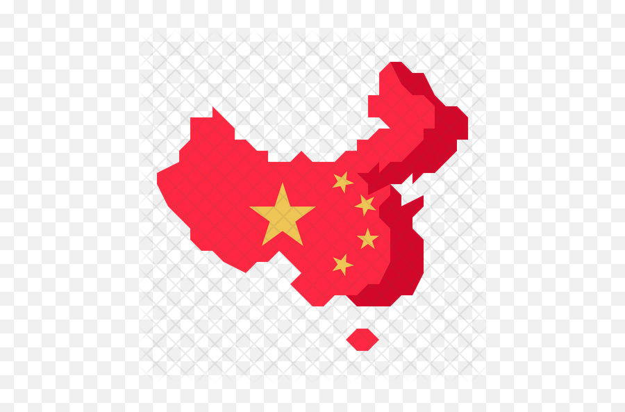 China Map Icon Of Flat Style - Map Of China Icon Png,China Map Png