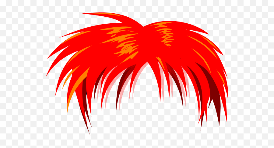 Anime Hair Red Clip Art - Red Hair Cartoon Transparent Png,Anime Hair Png