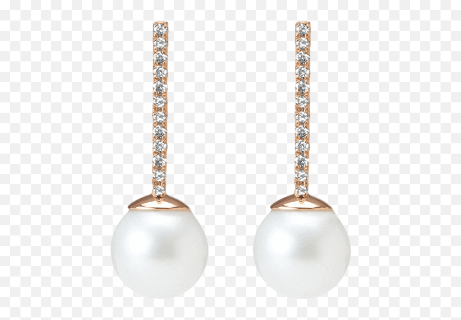 Pearl Earrings With White Diamonds - Pearl Earrings Transparent Png,Pearl Transparent