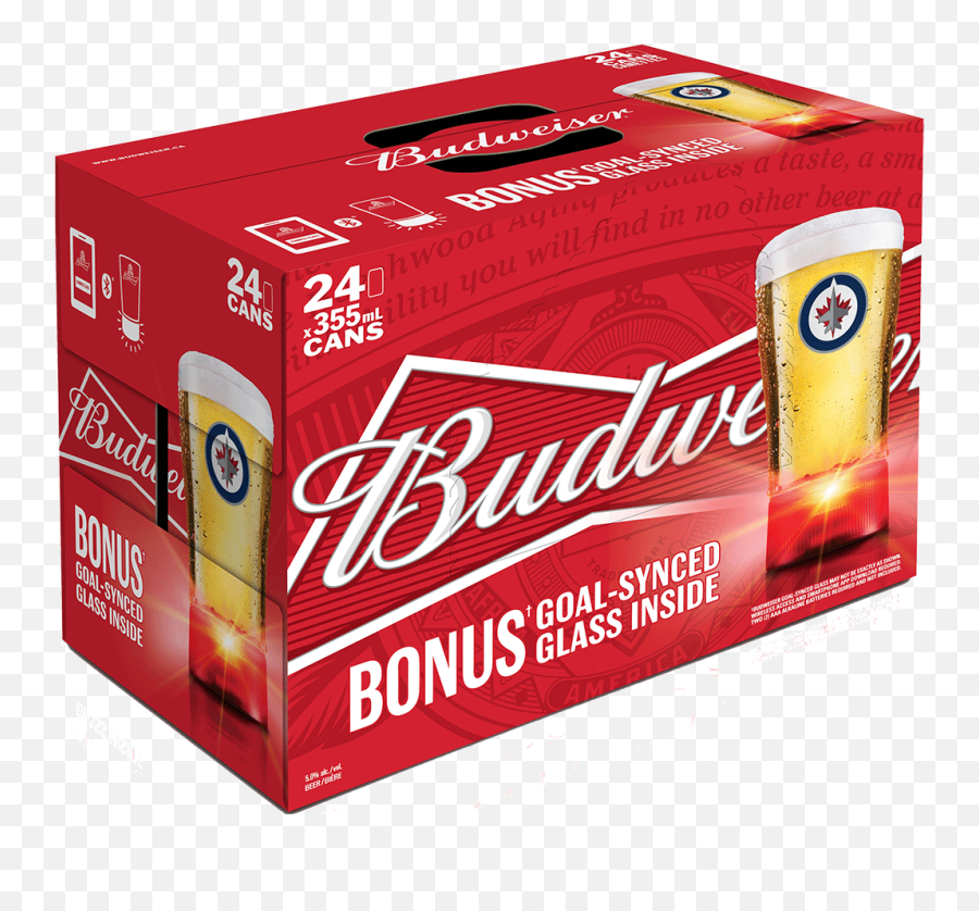 Budweiser Winnipeg Jets Pack With Red Light Goal - Synced Png,Budweiser Can Png