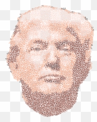 Poly Trump Head Wireframe No Background - Donald Cartoon Face png