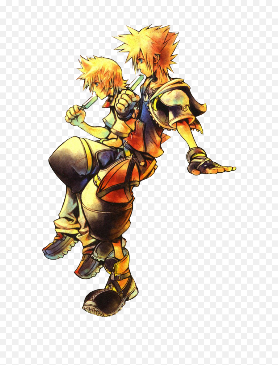 Kingdom Hearts 2 Roxas And Sora - Kingdom Hearts 2 Sora And Roxas Png,Roxas Png