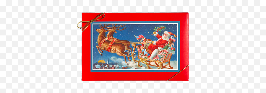 Santau0027s Sleigh Gift Box - Victorian Christmas Cards Santa Png,Santa Sleigh Png