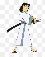 Samurai Jack Doing Practice - Gif Transparent png