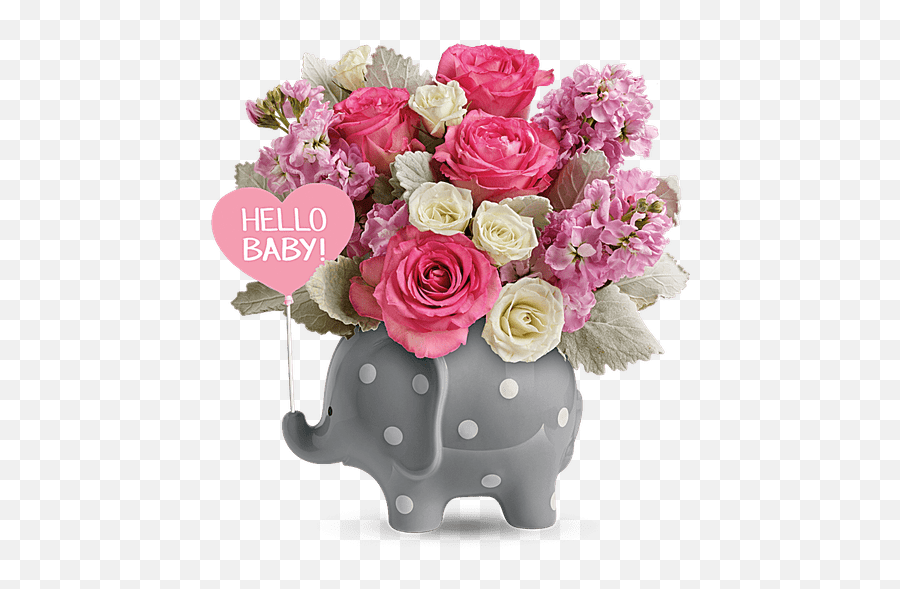 Teleflorau2019s Hello Sweet Baby U2013 Pink - Flowers For Baby Girl Png,Transparent Pink Flowers
