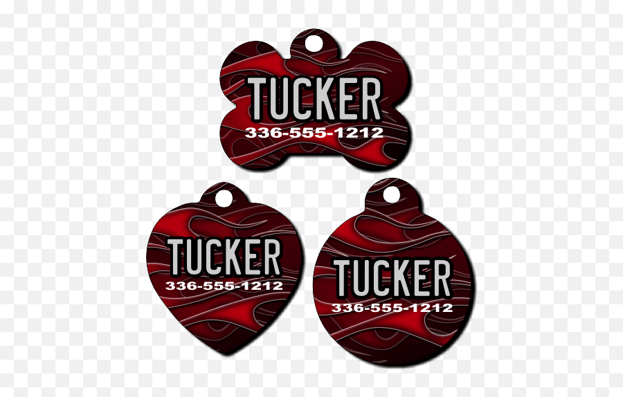 Personalized Red Flames Background Pet Tag For Dogs And Cats - Free Shipping Pt328 Ratio Faker Png,Red Flames Png