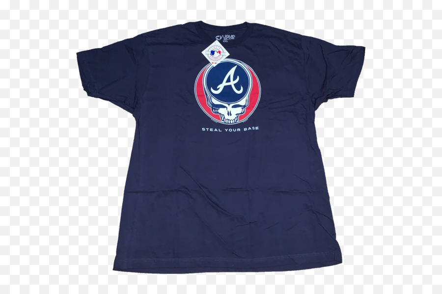 Atlanta Braves X Grateful Dead Steal Your Base Tee - Atlanta Braves Logo Black Png,Atlanta Braves Png