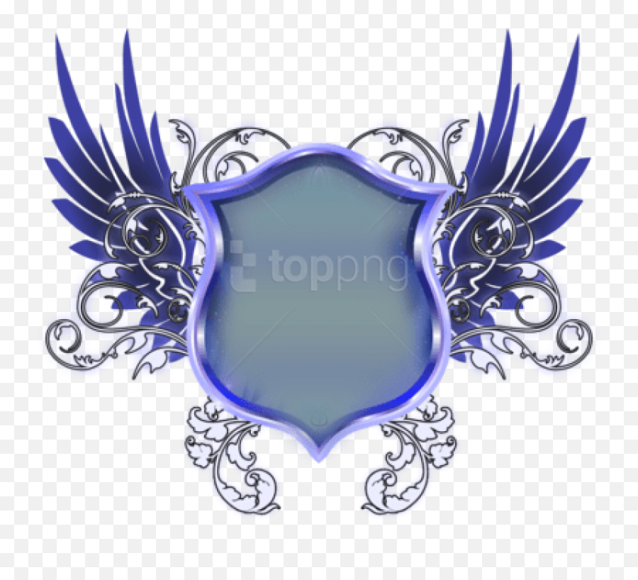 Blue Shield With Wings Png Clipart - Shield And Wings Png,Blue Shield Png