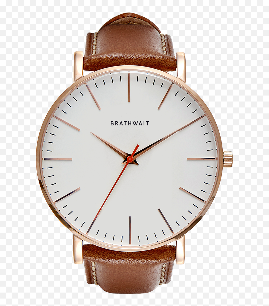 Classic Rose Gold Slim Watch - Brown Topgrain Italian Leather Strap Watch Strap Png,Hex Icon Watch Band