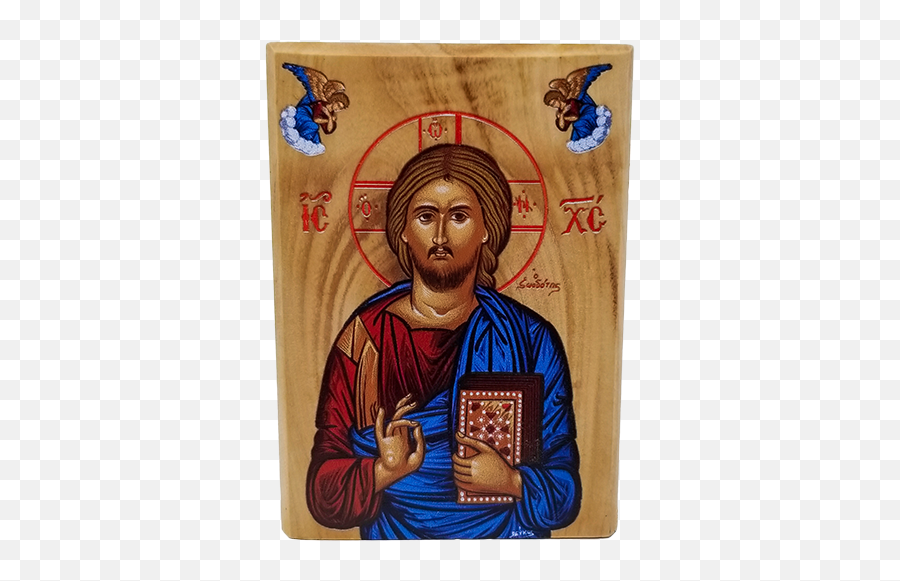 Jesus King Of The Universe Olive Wood - Christian Cross Png,Byzantine Icon Of Jesus