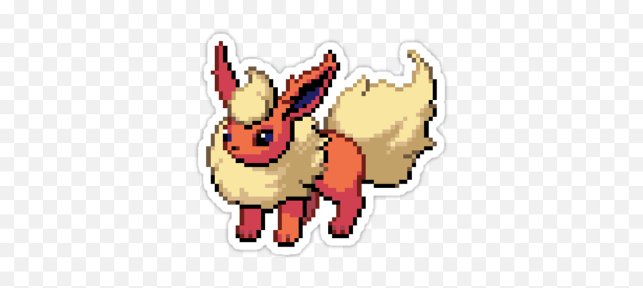 Love Stickers - Flareon Pixel Art Png,Flareon Icon