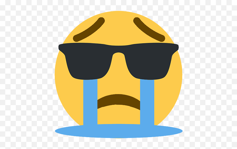 Emoji Directory Discord Street - Crying Emoji With Sunglasses Png,Pensive E...