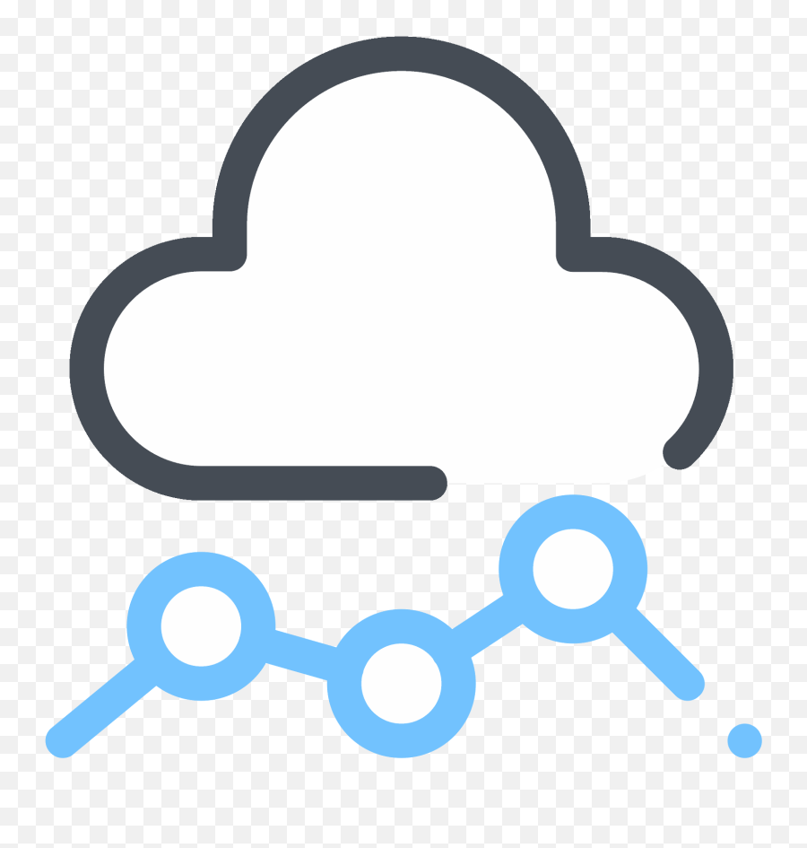 Download Cloud Line Chart Icon - Icon Png Image With No Dot,Grpah Icon Circle