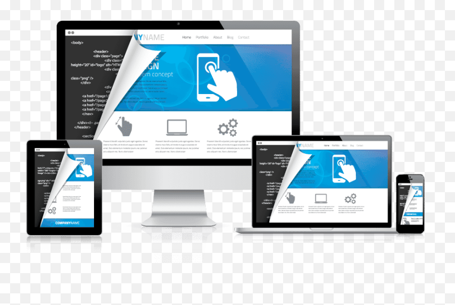 Responsive Web Design Where The Layout Fits Device - Responsive Web Design Background Png,Responsive Web Design Icon